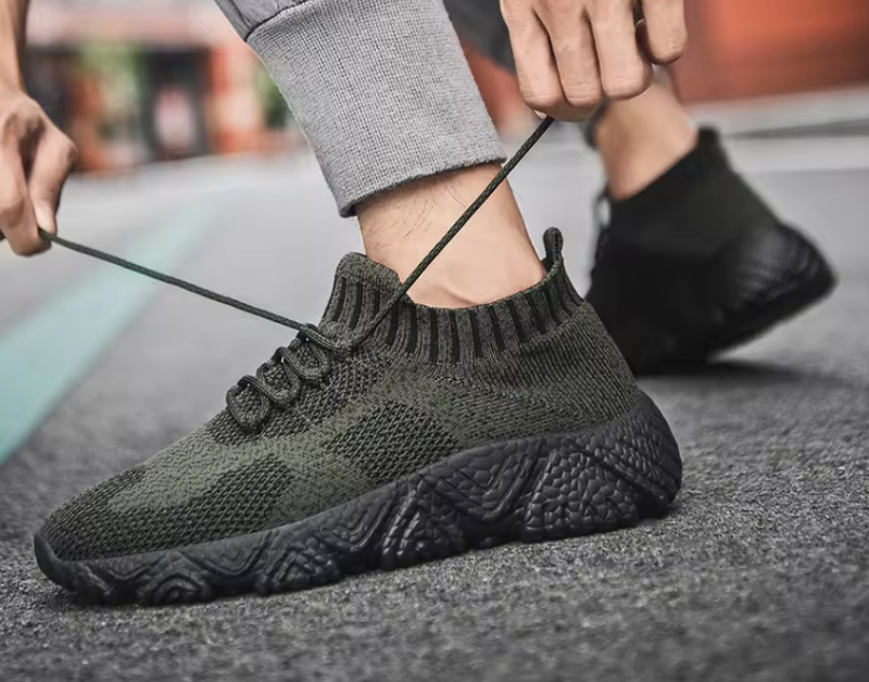GymFreak FlyKnit Green Mesh Sneaker - Image 2