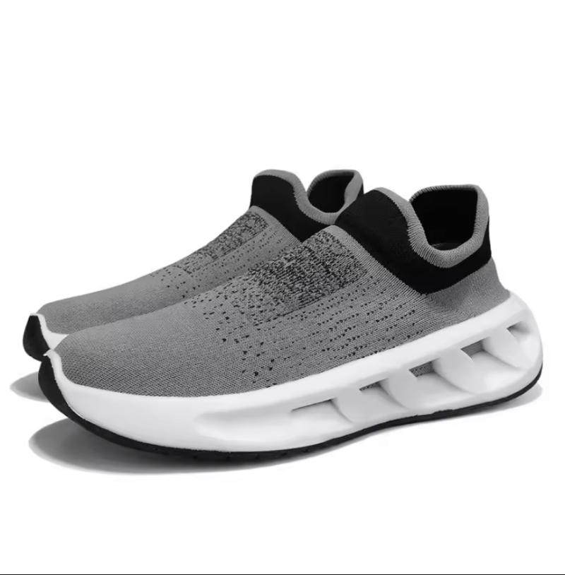 GymFreak Flying Light Grey Mesh Sneaker - Image 3
