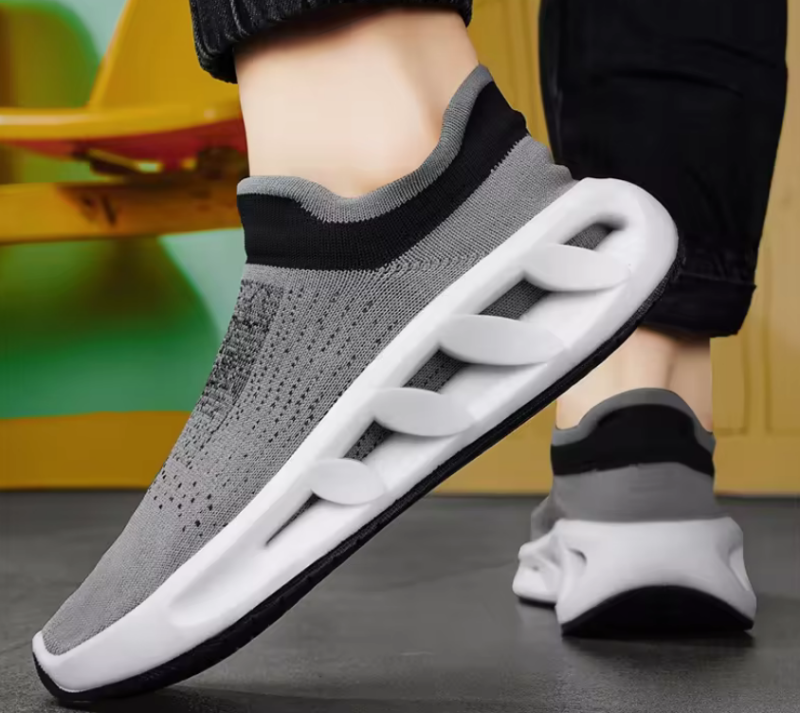 GymFreak Flying Light Grey Mesh Sneaker - Image 2